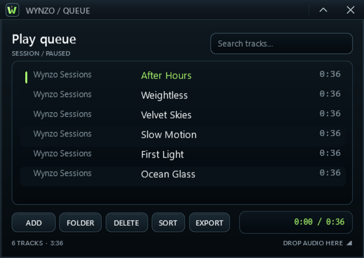 Wynzo queue window